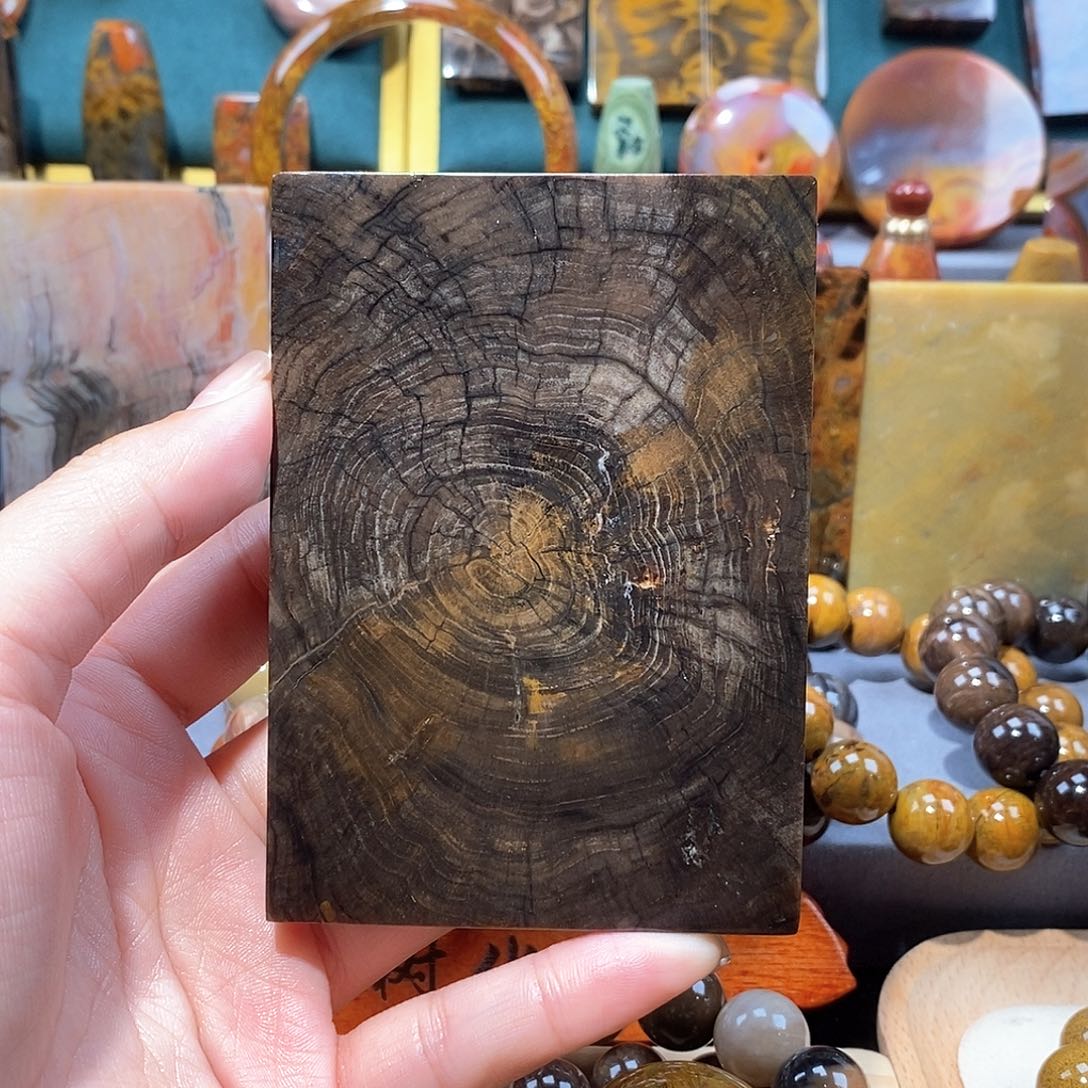 硅化玉天然北票硅化玉牌子未镶嵌f*x天然北票硅化玉牌子