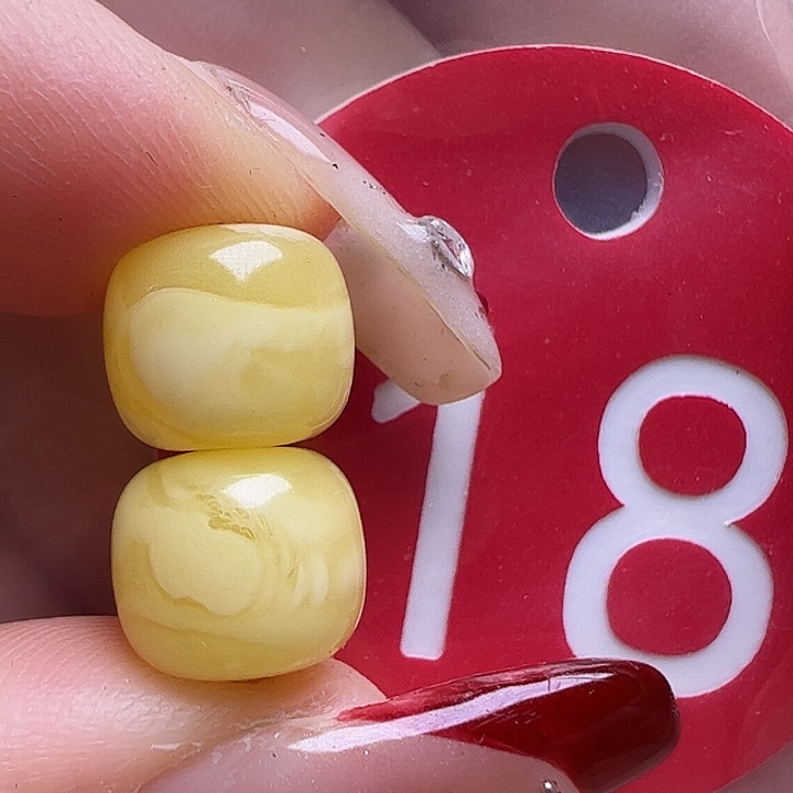 蜜蜡未镶嵌珠宝奇石微瑕9mm老型