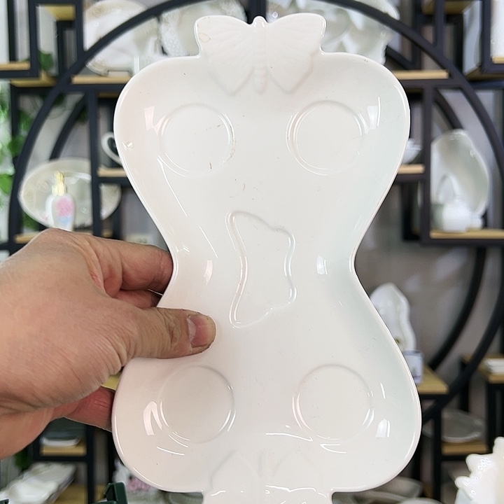 陶瓷双耳蝴蝶盘2只