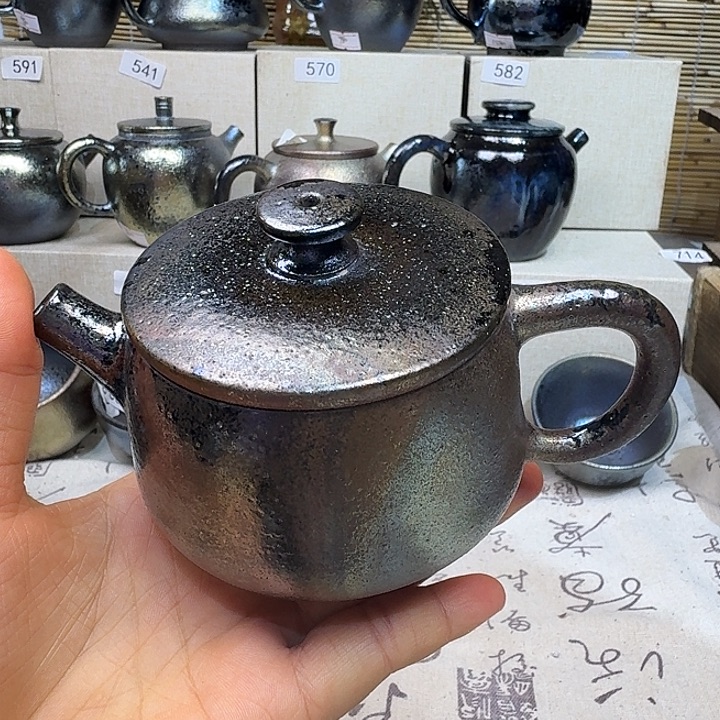杯建水紫陶紫泥柴烧壶