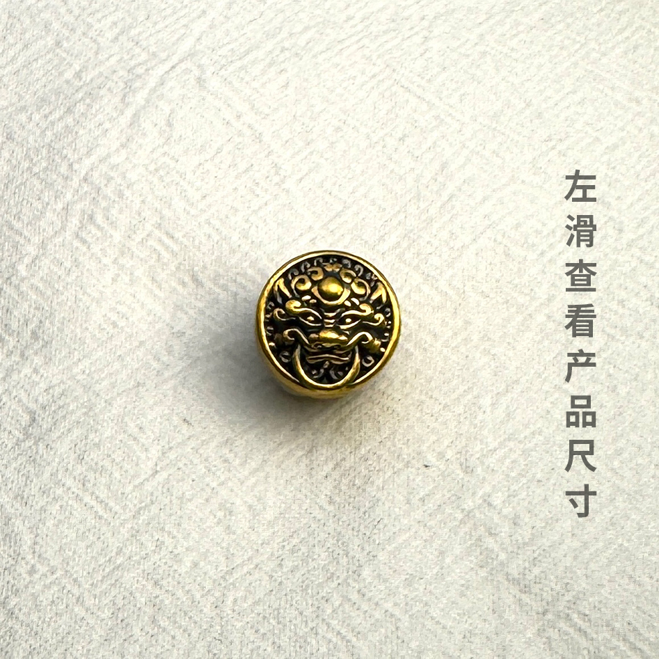 辅首黑金系列足金999黄金配件转运珠时尚百搭送礼轻奢珠宝周大福