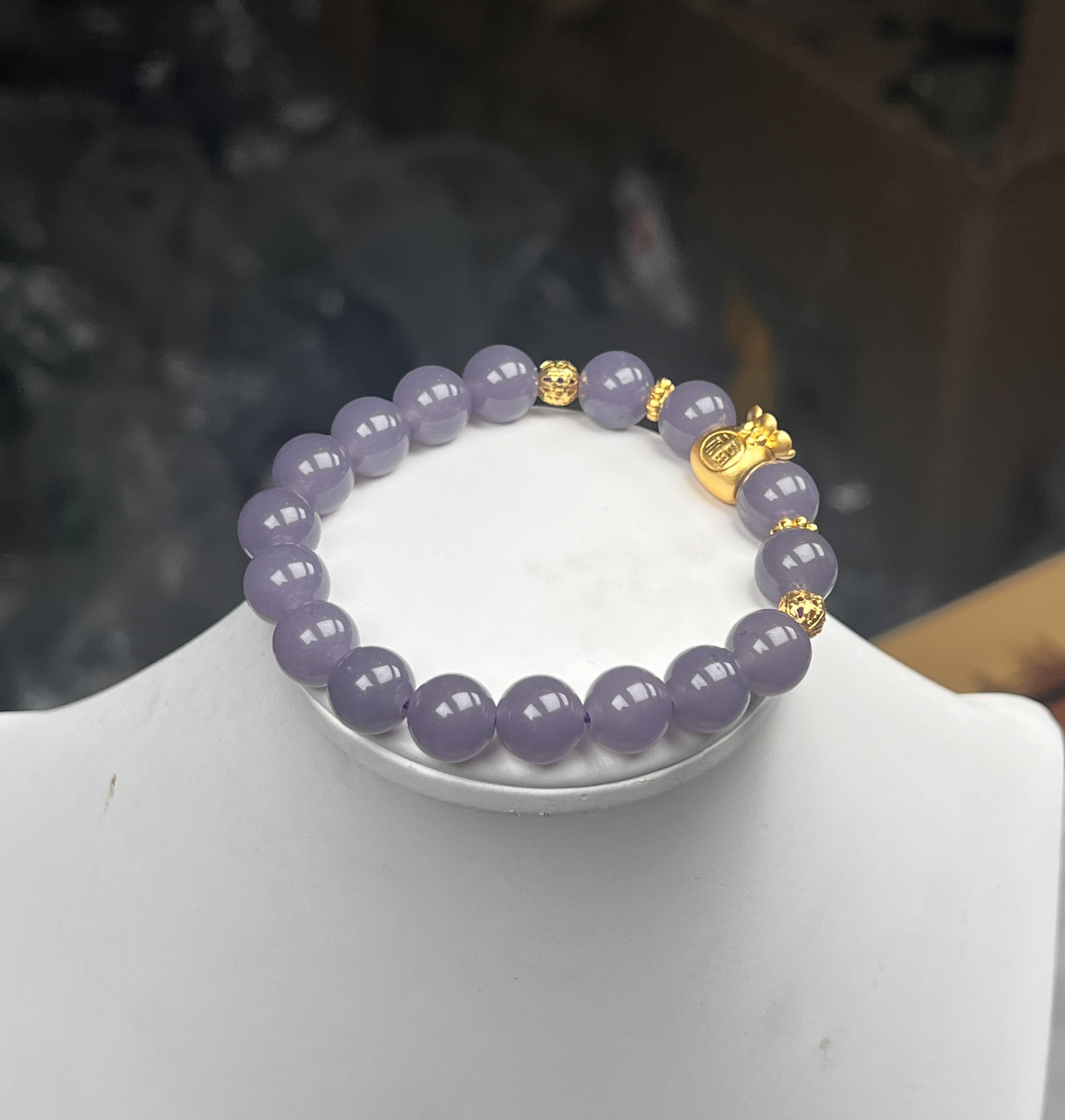 青海烟紫卡10mDIY手串时尚女百搭-A3018