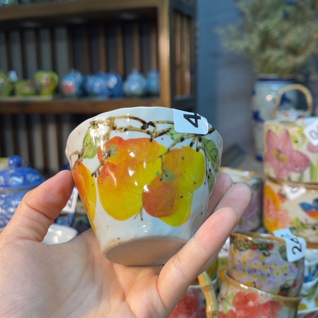 杯素浅陶瓷手工手绘