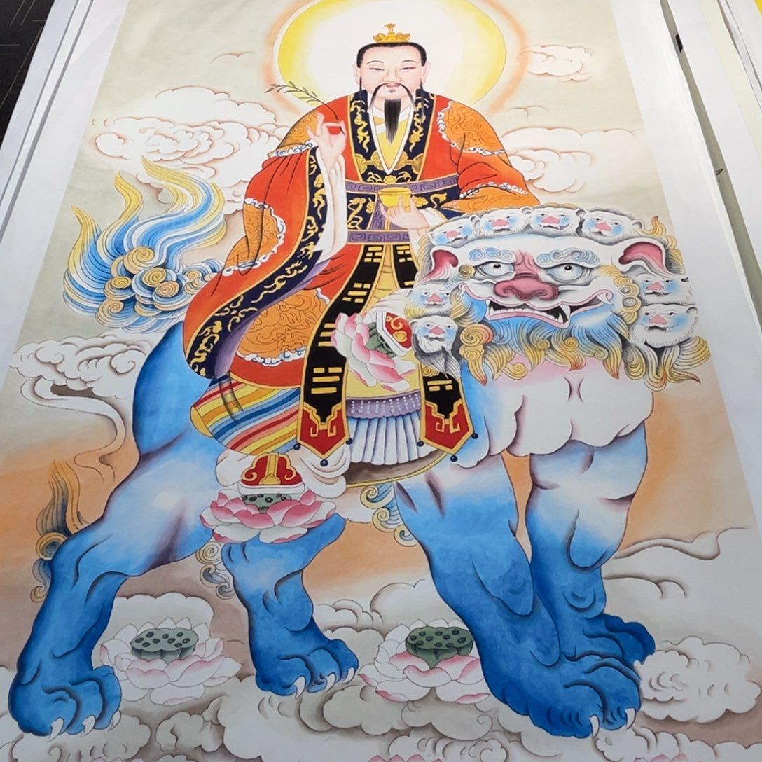 国画四尺太乙救苦天尊