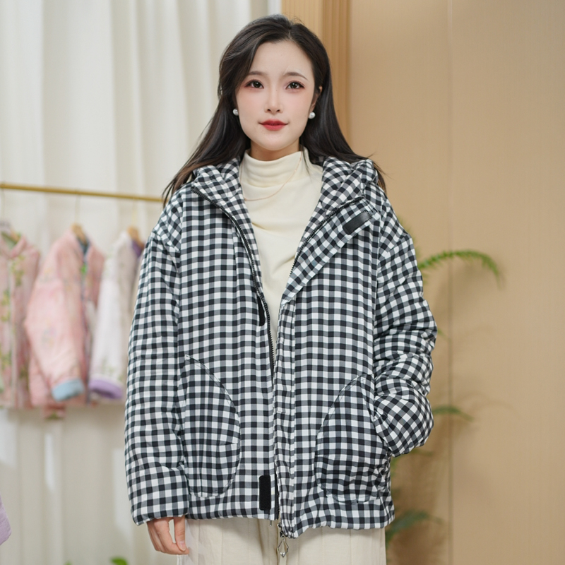 【拉链门襟 棉花衣】冬季新款纯棉棉花连帽棉衣外套女冬装棉服