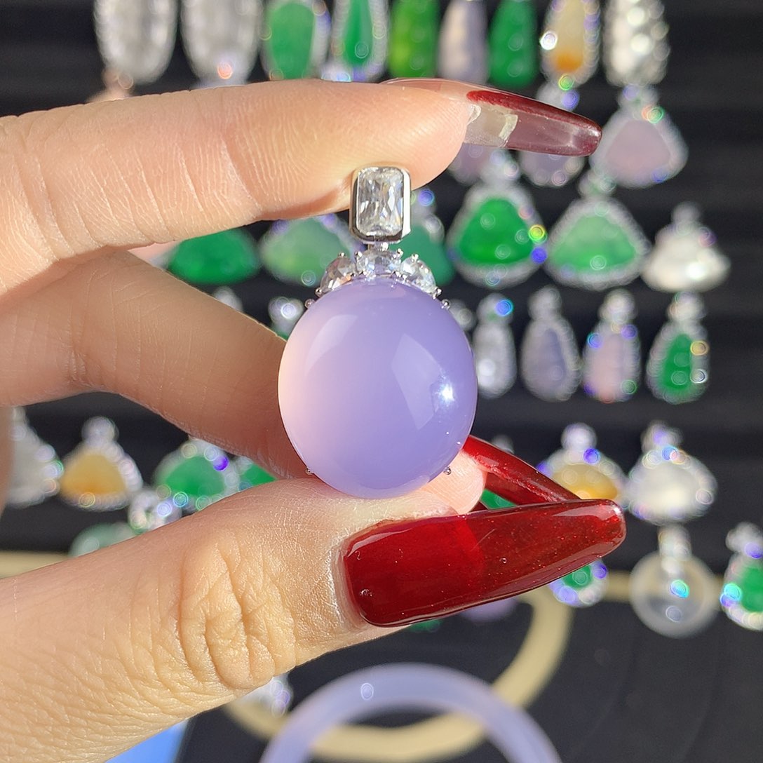 玛瑙/玉髓颈饰银S925镶嵌