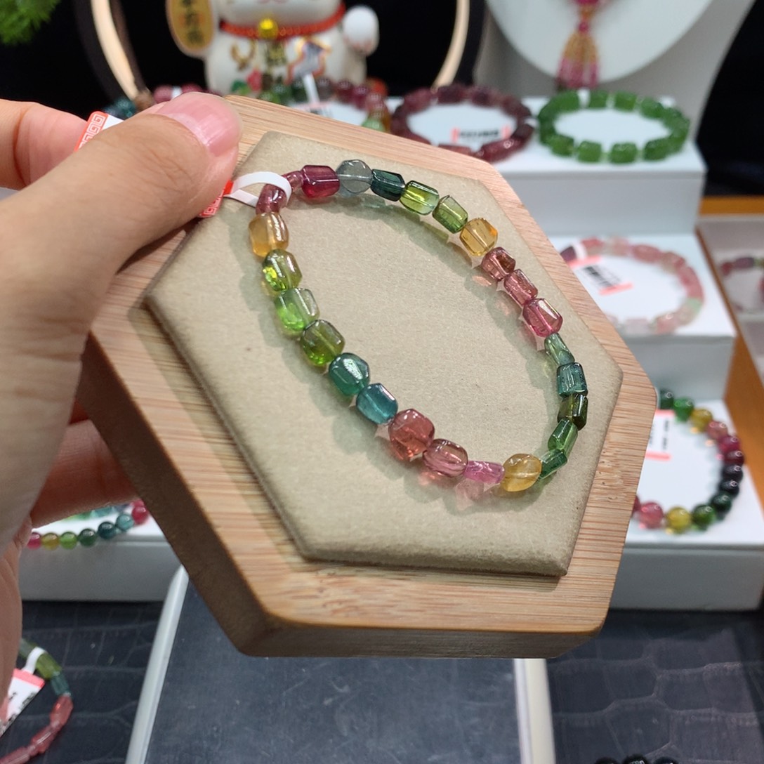 未镶嵌手链碧玺    