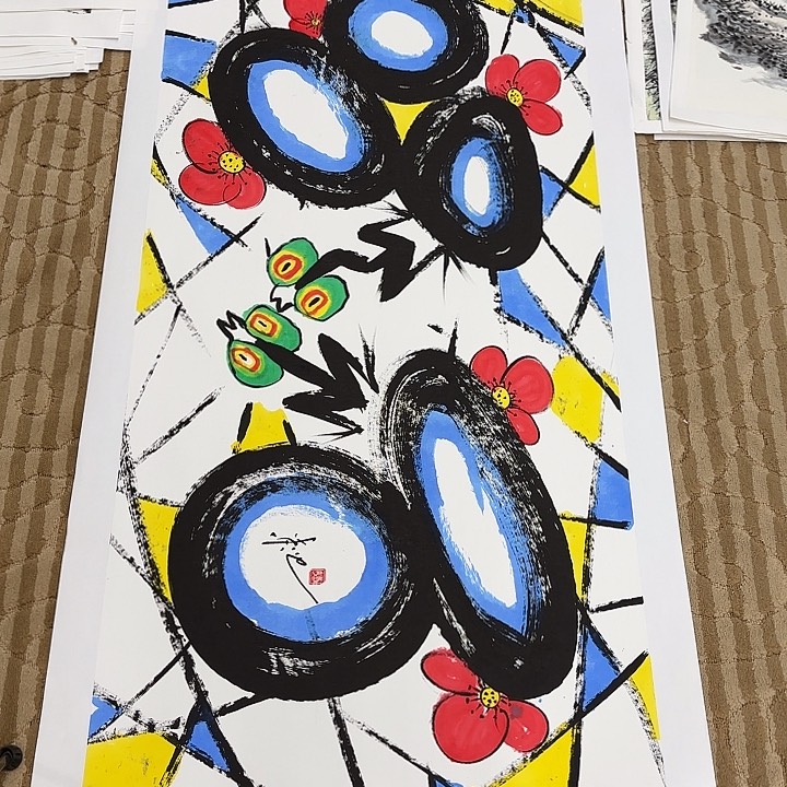 国画扬**航花鸟等多种鸟类的栖息环境中