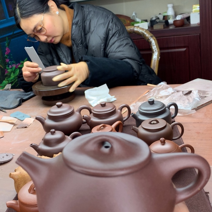 紫砂茶壶甜*景舟石瓢，底槽清容量200 cc