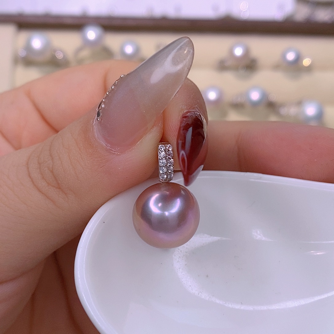 颈饰银S925镶嵌淡水珍珠