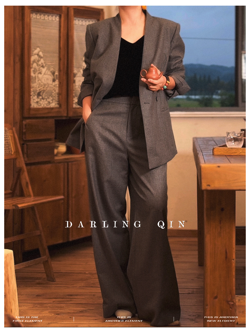 【秦掌柜】Darling Qin全羊毛无领西装高定