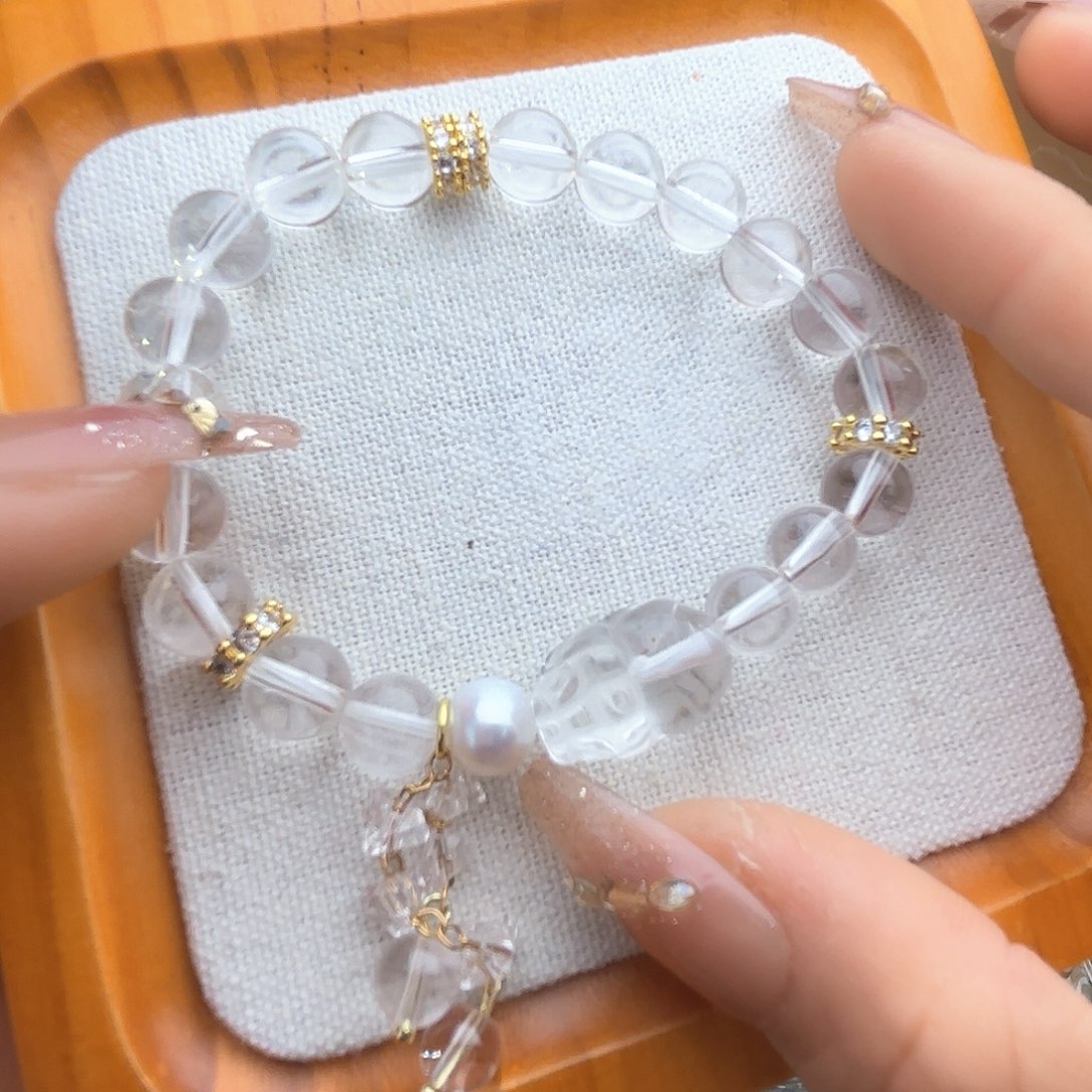 烟晶手链银S925镶嵌88888888