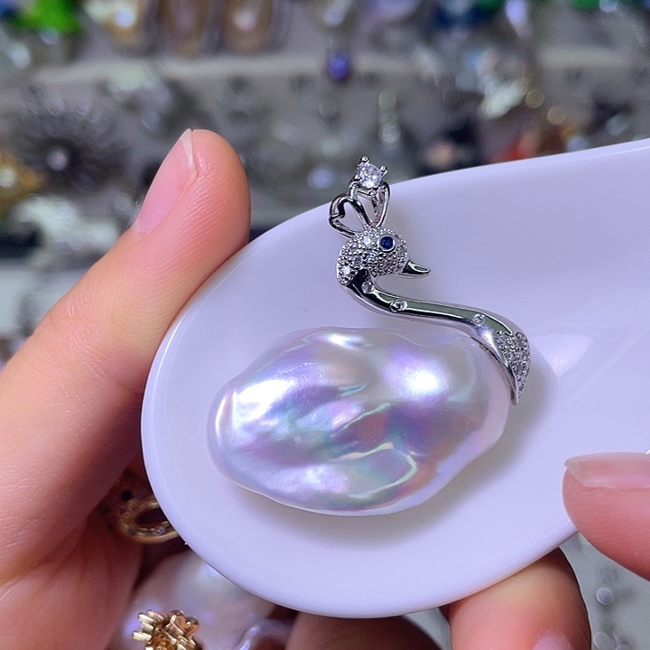 合金淡水珍珠颈饰22