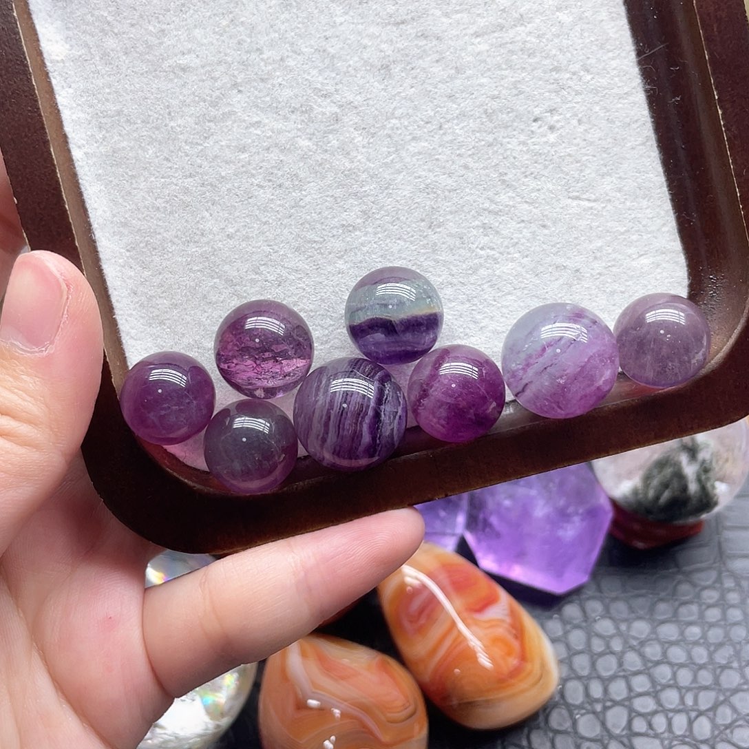 水晶珠宝半成品未镶嵌74(莹石球）