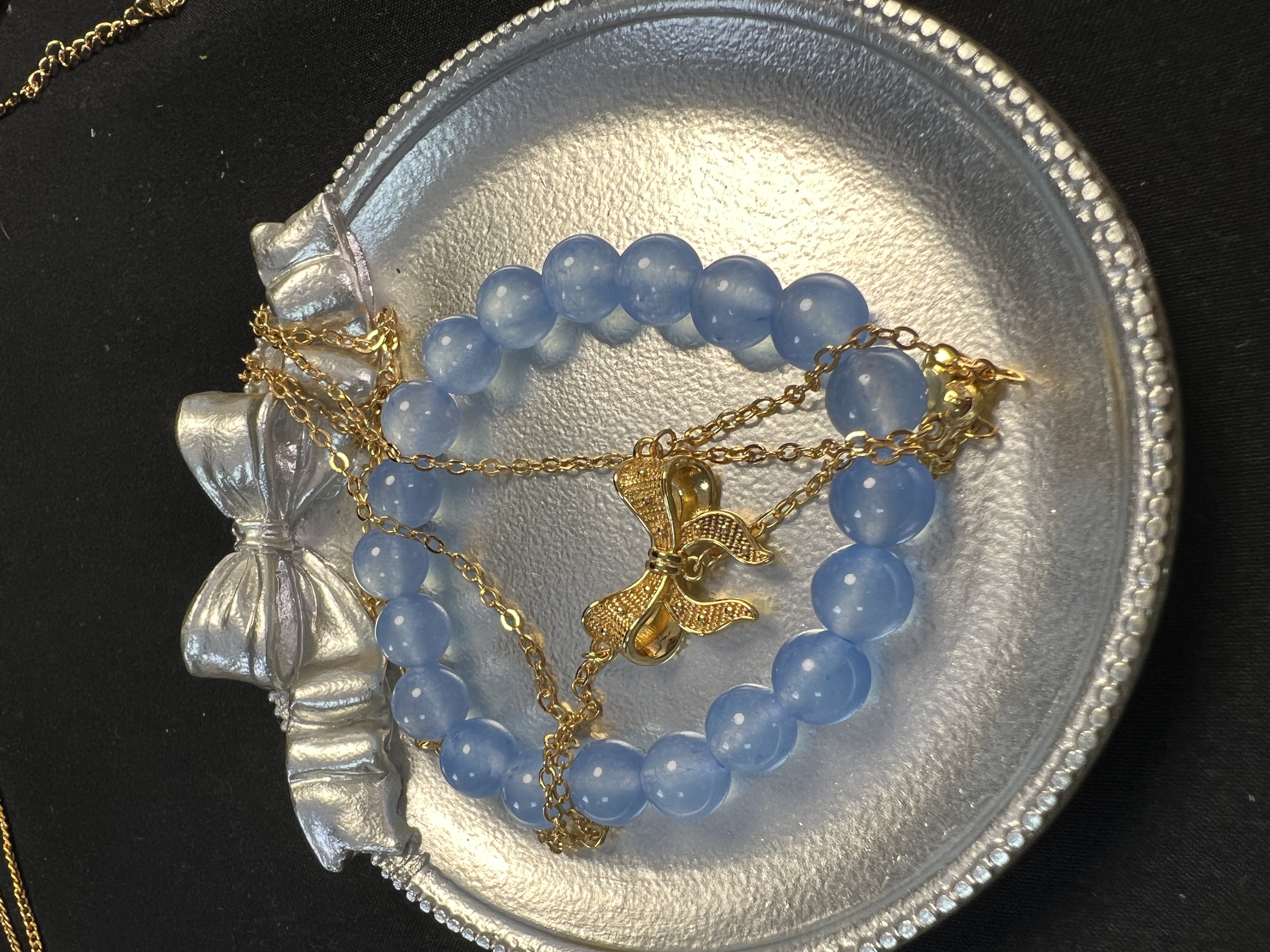 【黎总专属】M在逃公主蝴蝶结爱心项链