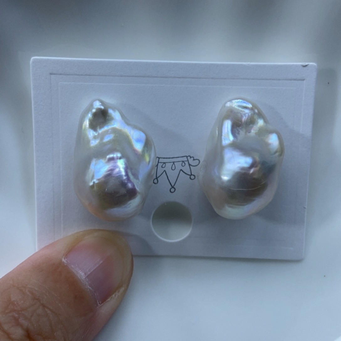 淡水珍珠耳钉银S925镶嵌特价134