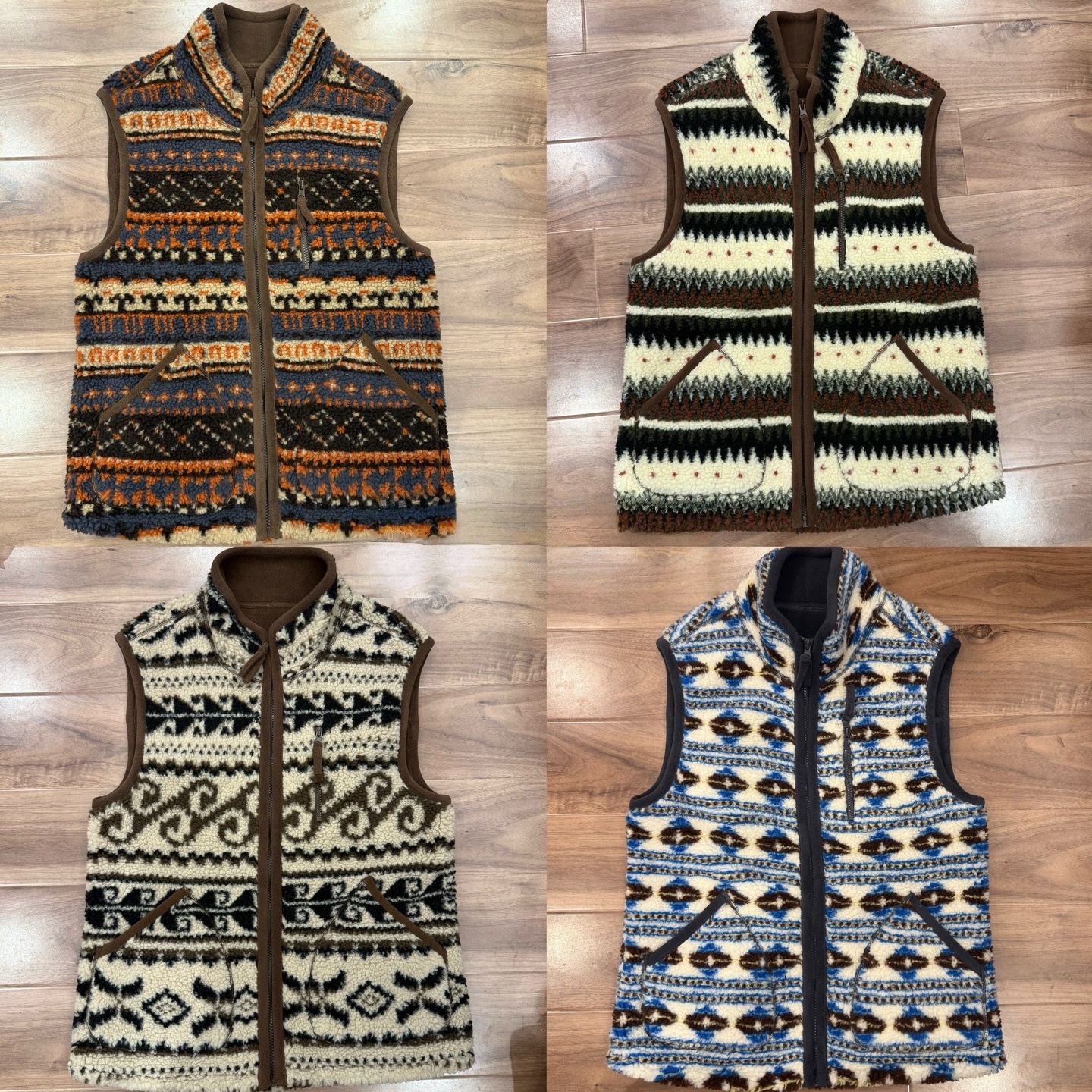 【七七专属】MIN SAN JIN 中古北欧费尔岛日本双面摇粒绒马甲