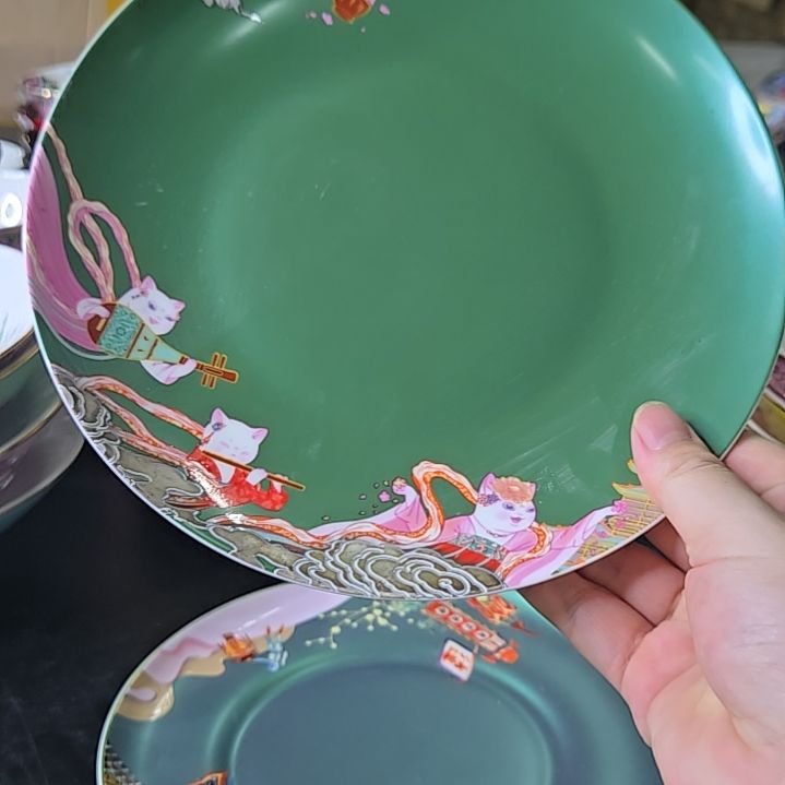 瓷片微瑕奥维8寸4个半浅盘66666666