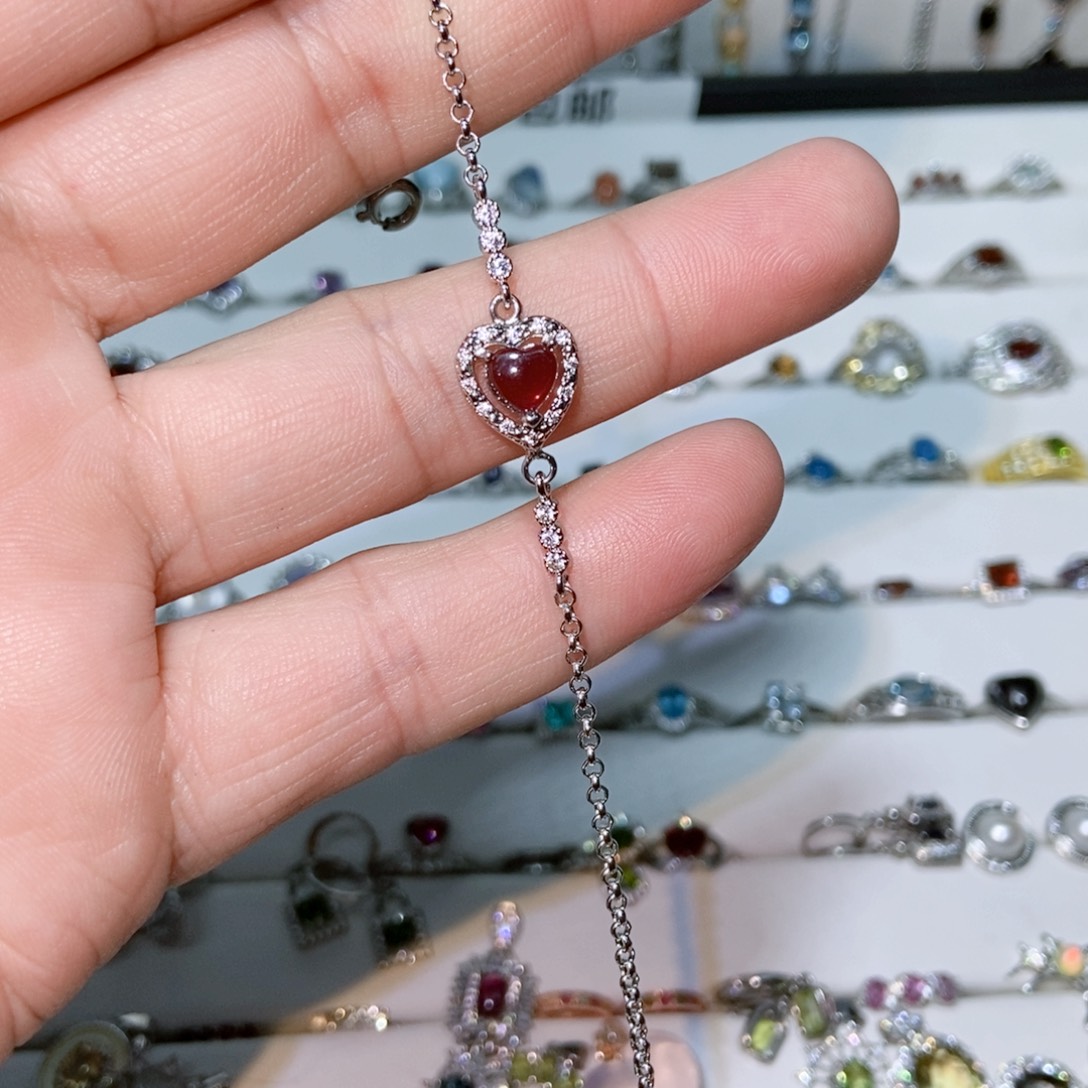 绿水晶戒指银S925镶嵌