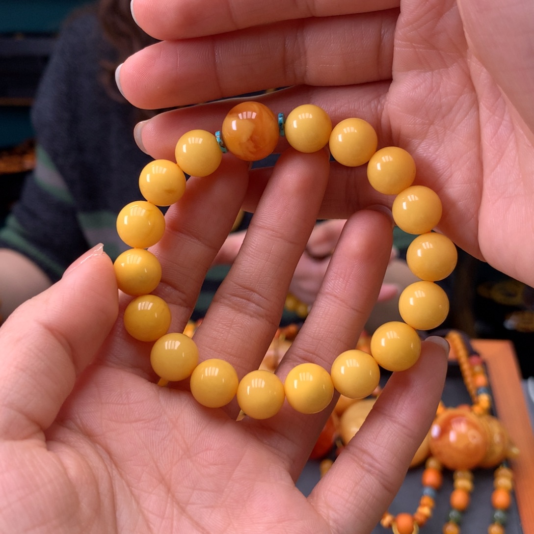 蜜蜡未镶嵌手串天然