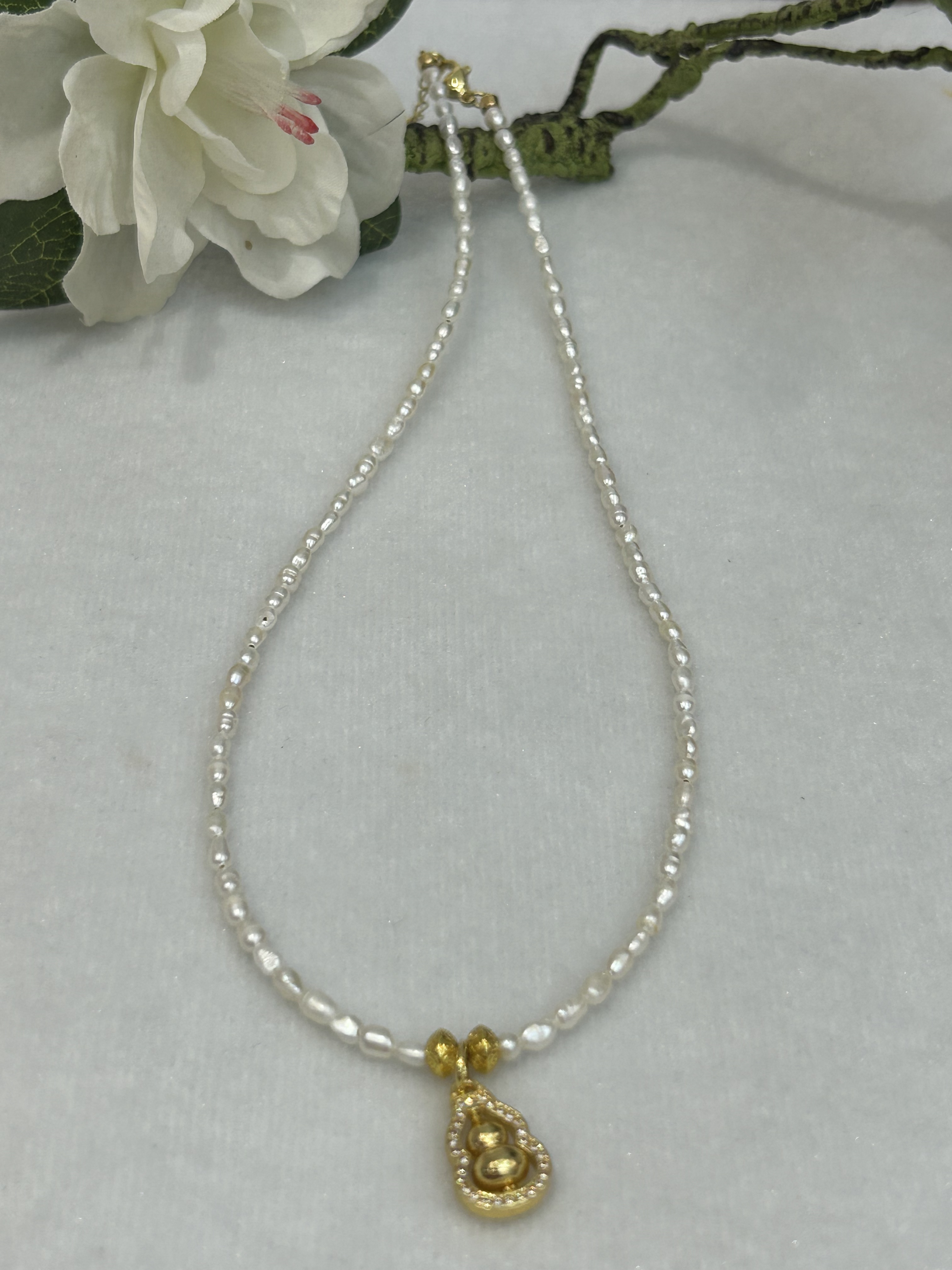 37纯天然大米粒可刮粉螺丝纹淡水珍珠潮流时尚女神必备