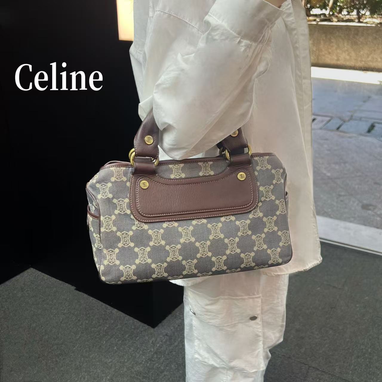 95新 Celine/思琳 TH13-手提经典百搭老花包包95新
