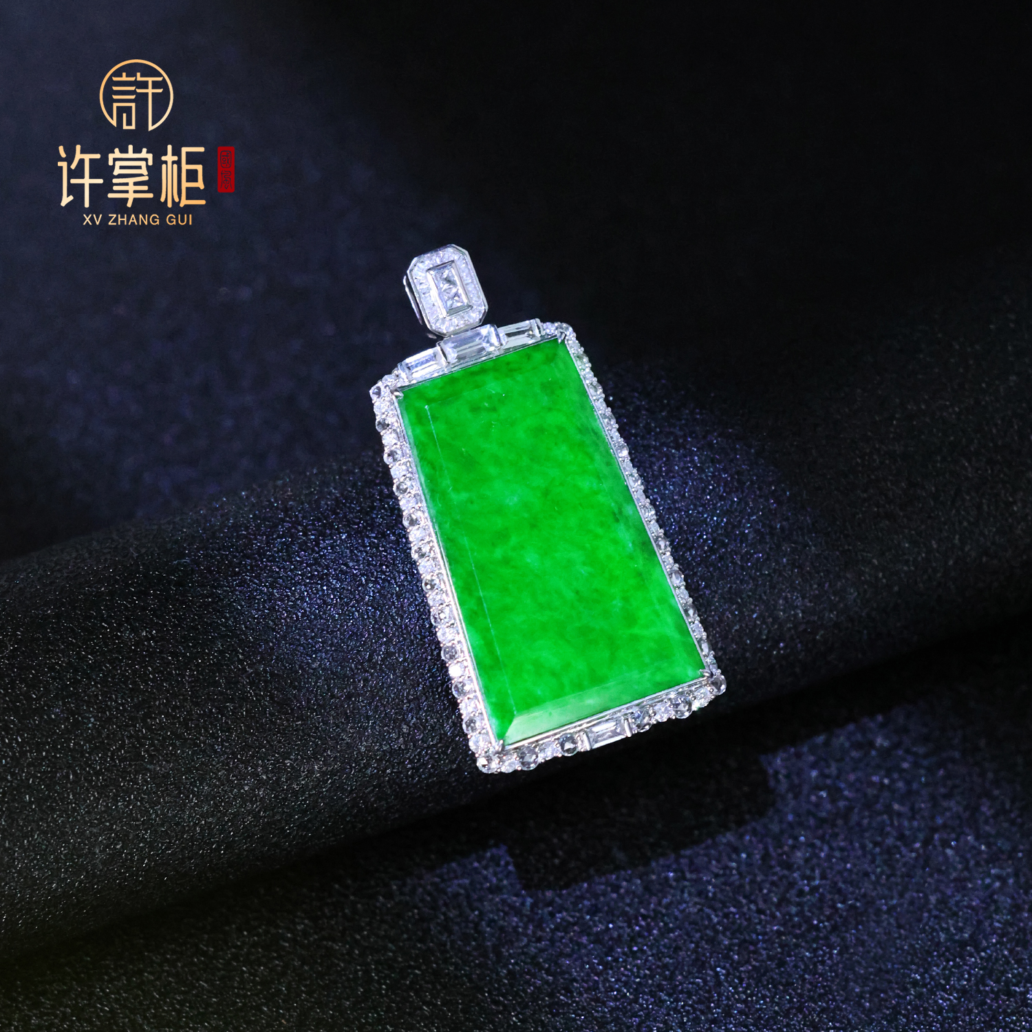 YGY｜18K金翡翠吊坠天然缅甸翡翠A货原创设计无事牌配饰轻奢经典