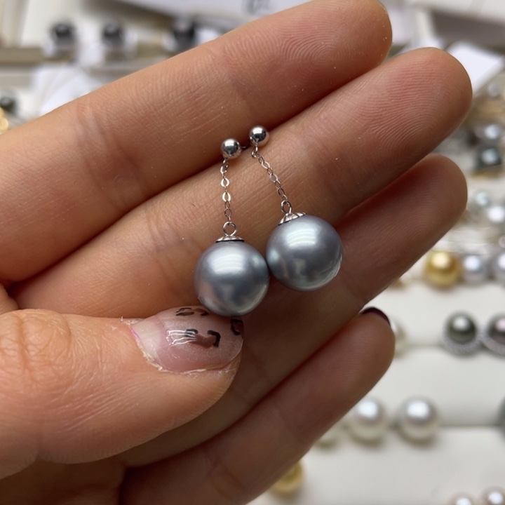 海水珍珠耳饰18K金镶嵌