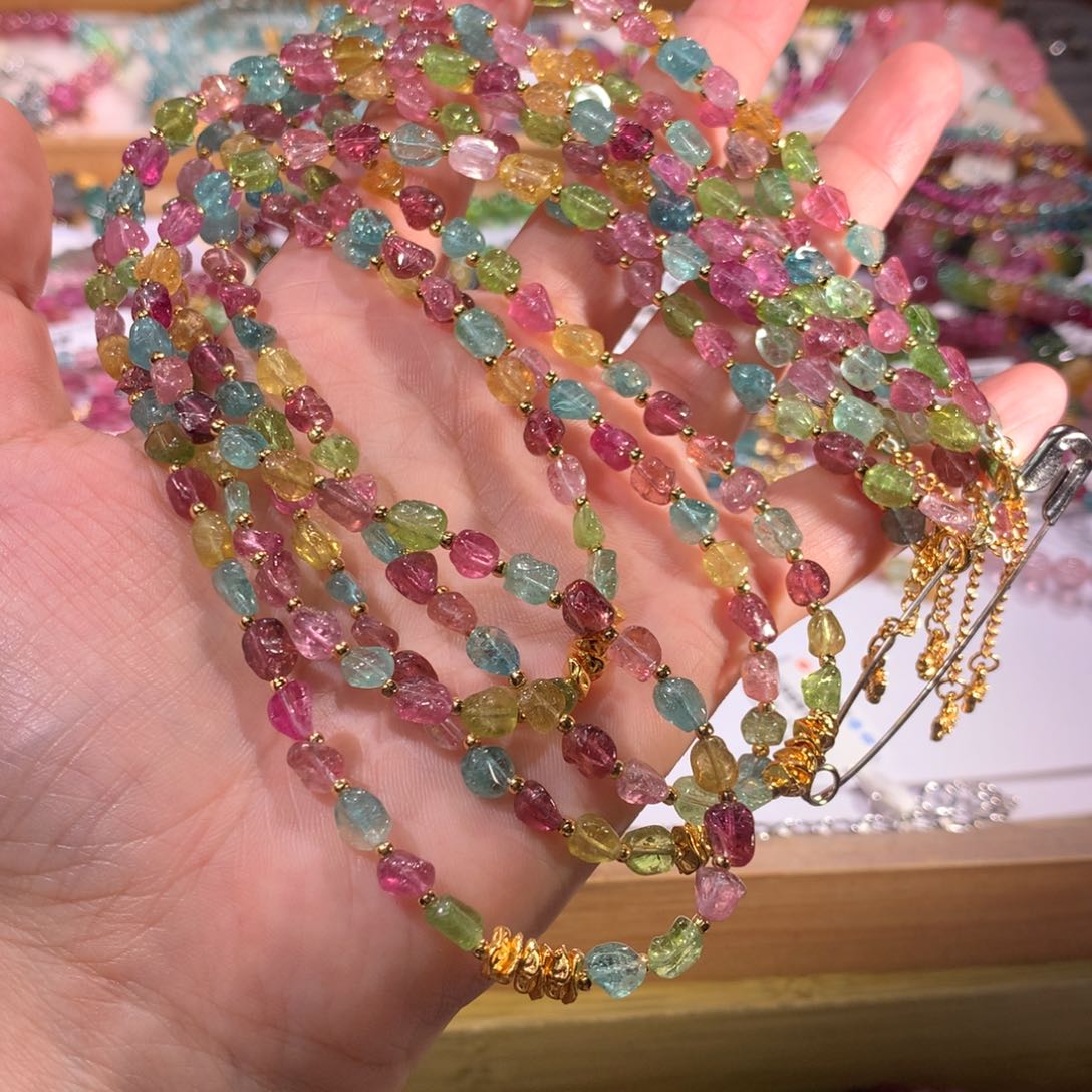 项链未镶嵌碧玺多样性发其一