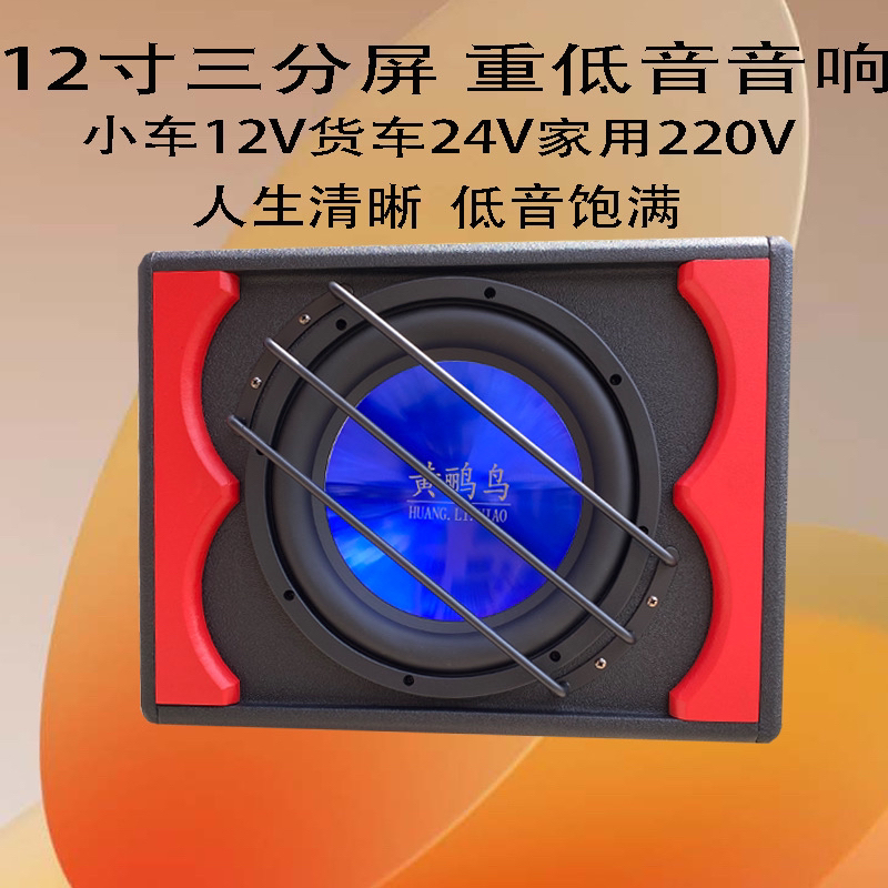 12寸大功率12v24v220v通用车载家用重低音炮音响无线蓝牙功放板同