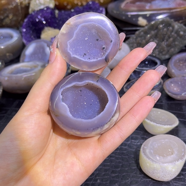 未镶嵌水晶珠宝半成品紫软啵啵