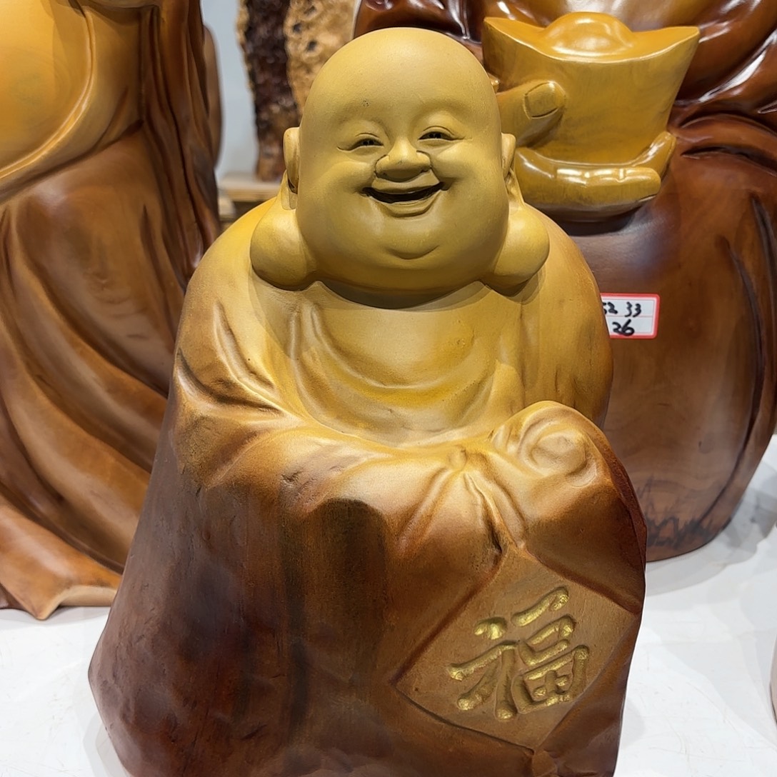 香樟木香樟木雕刻人物摆件