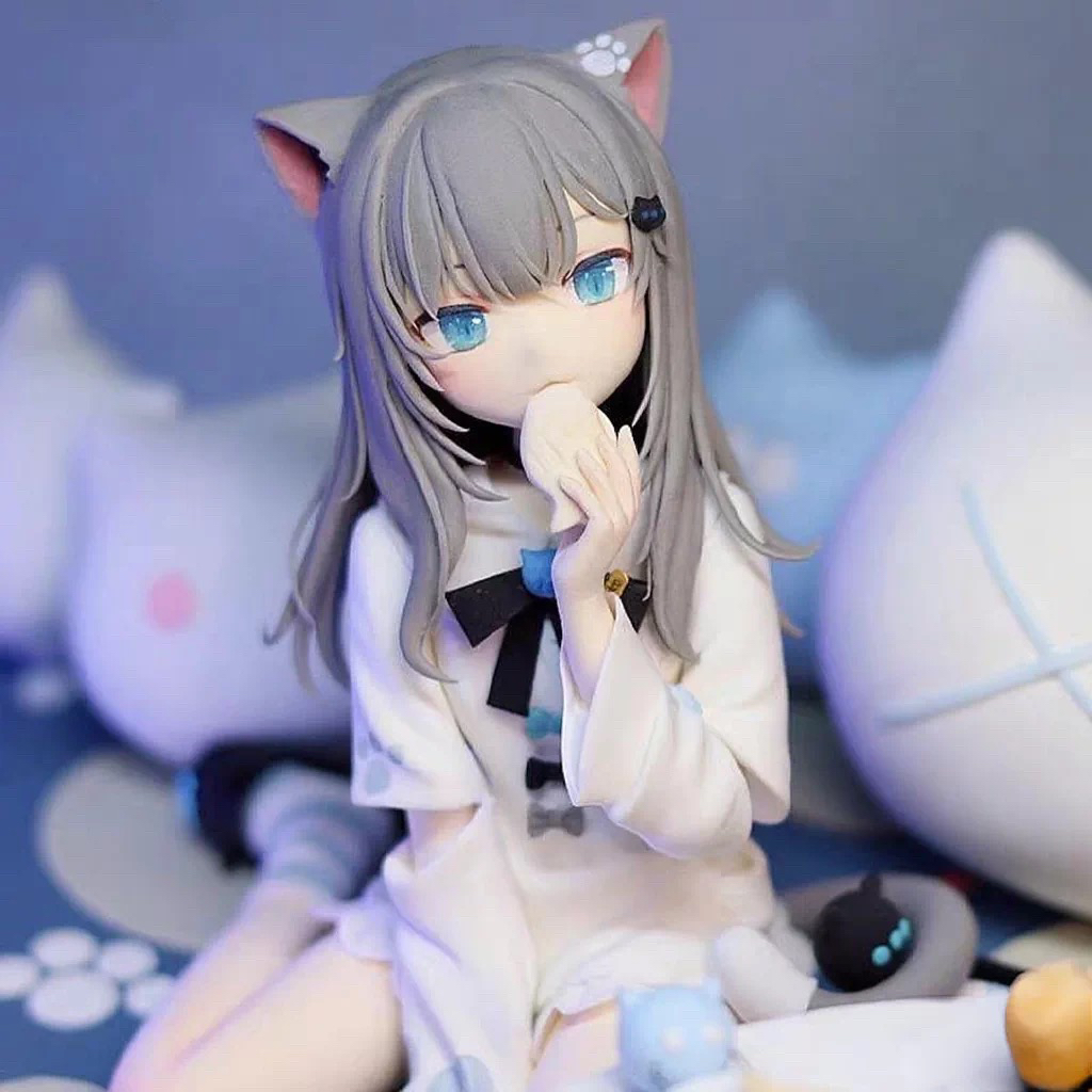 可爱猫耳美少女虚拟偶像甘城喵喵猫娘手办动漫二次元机箱摆件礼物