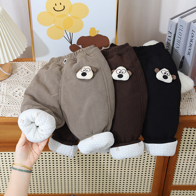 【温变内里一条过冬】卡通风棉裤韩版冬季休闲裤儿童棉裤秋冬小童