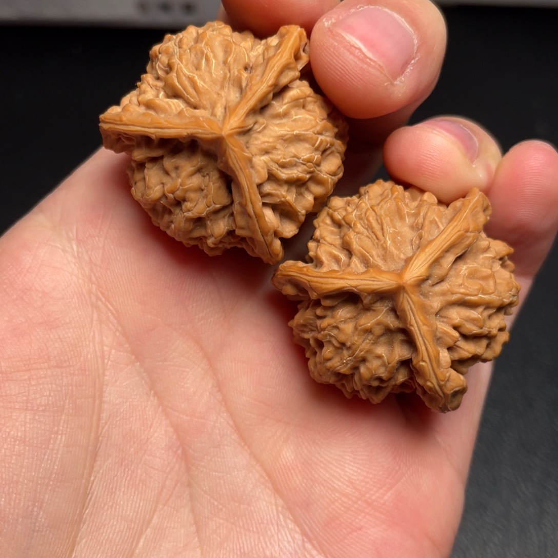 文玩核桃把件三棱37尺