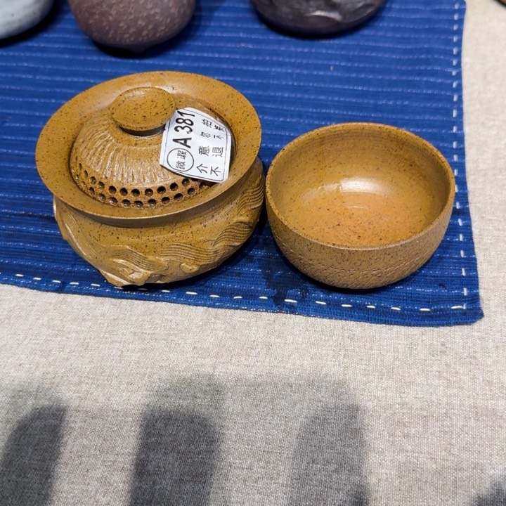 杯粗瓷茶具素胎无釉