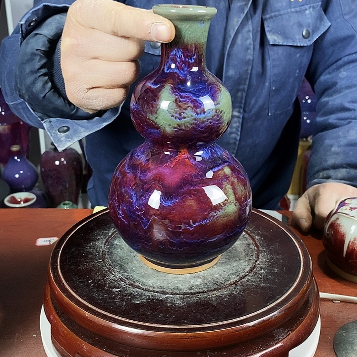 尚峰钧窑作品葫芦摆件