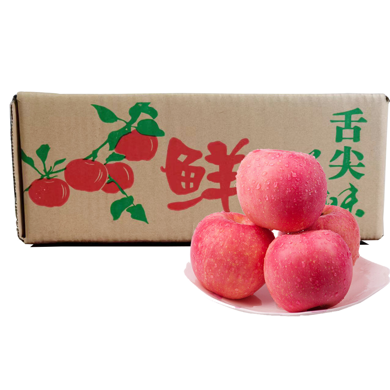 【富士】马栏红旬邑典西苹果6枚≥70mm 快递箱