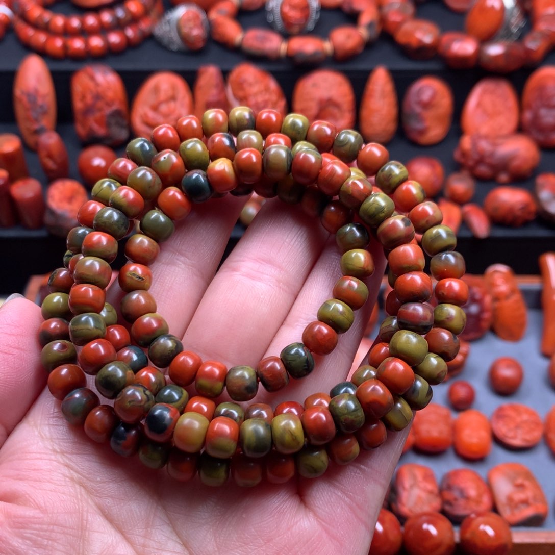 南红玛瑙多圈手链7m m未镶嵌