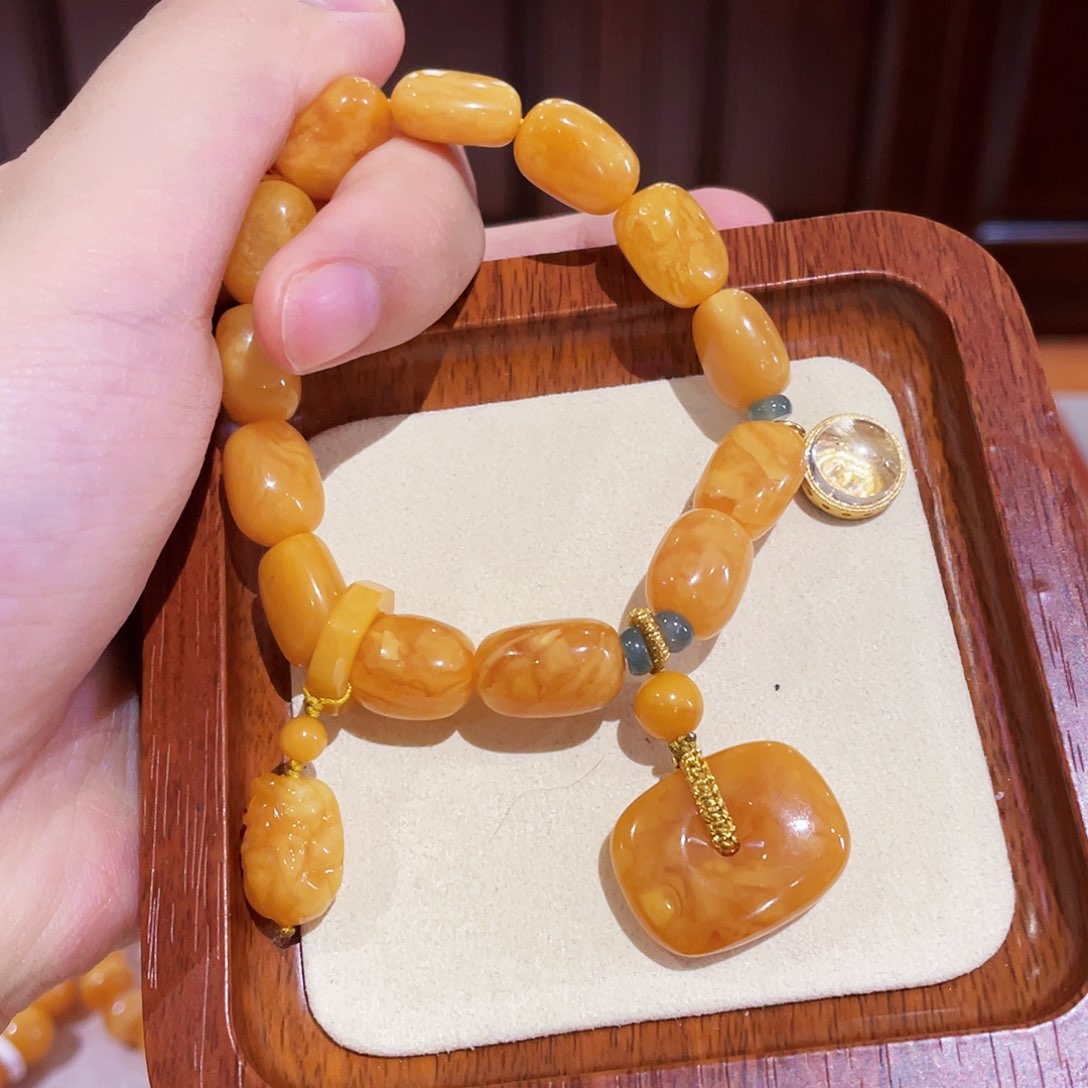 蜜蜡手链未镶嵌手串