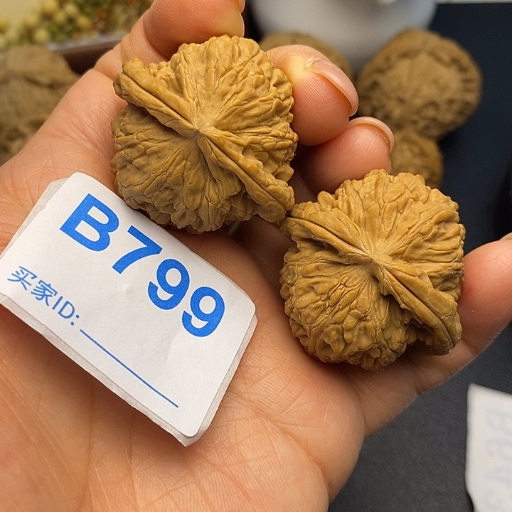 文玩核桃把件白狮子3.9