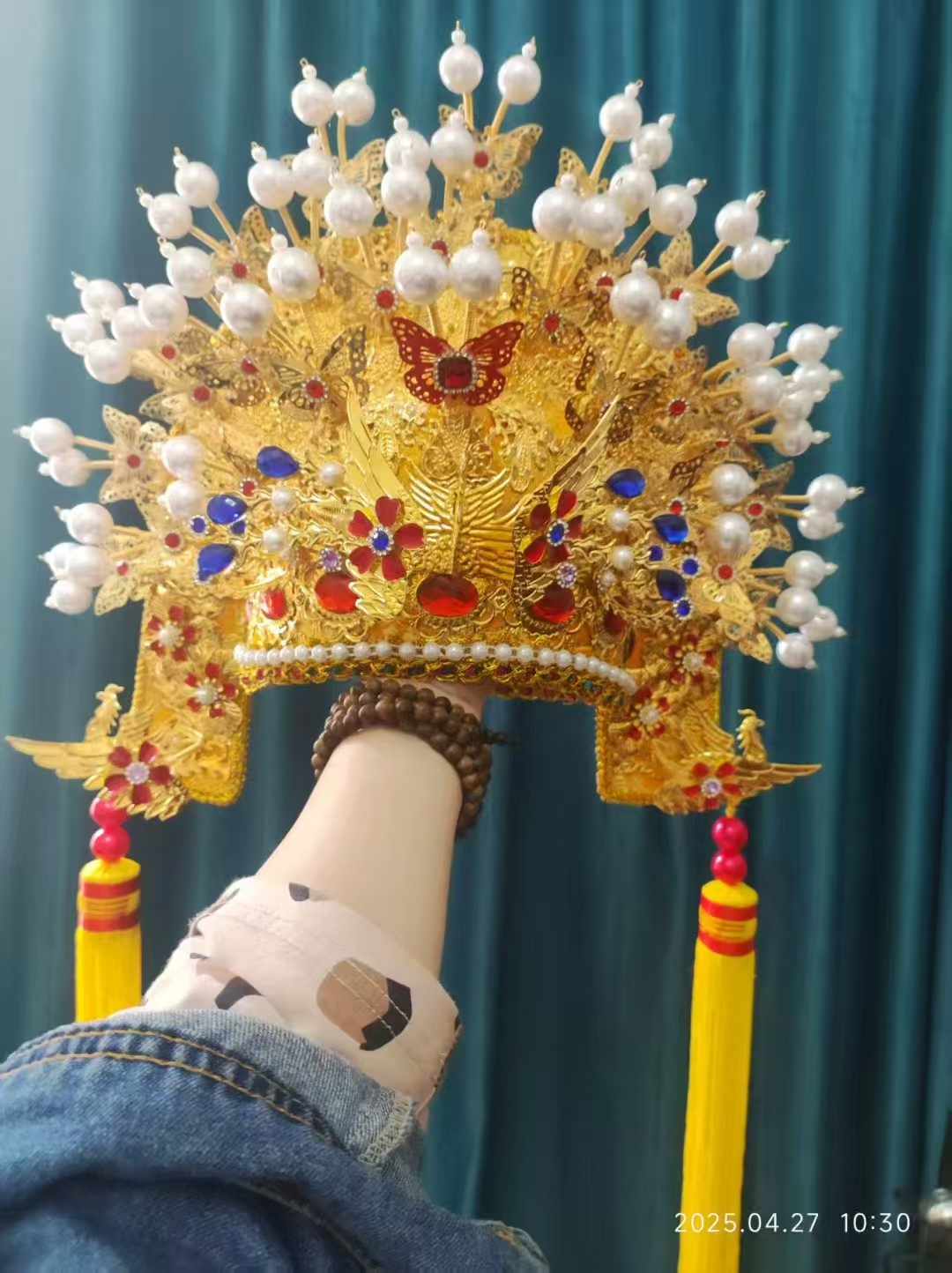 神像头冠头饰关二爷财神帽玄天上帝帽神明佛像装饰