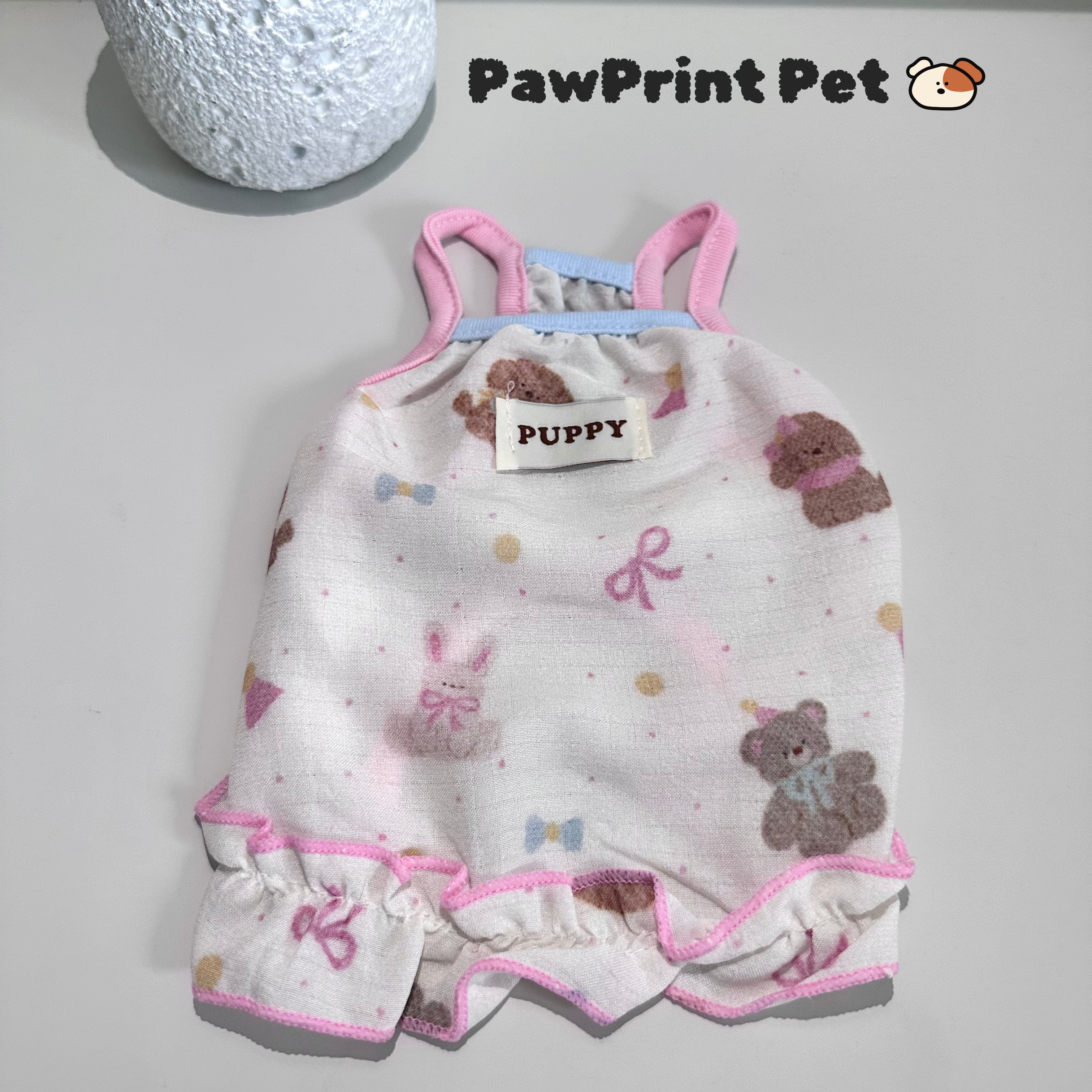 狗狗背心夏日可爱动物花边吊带猫咪无袖衣服小型犬比熊博美泰迪