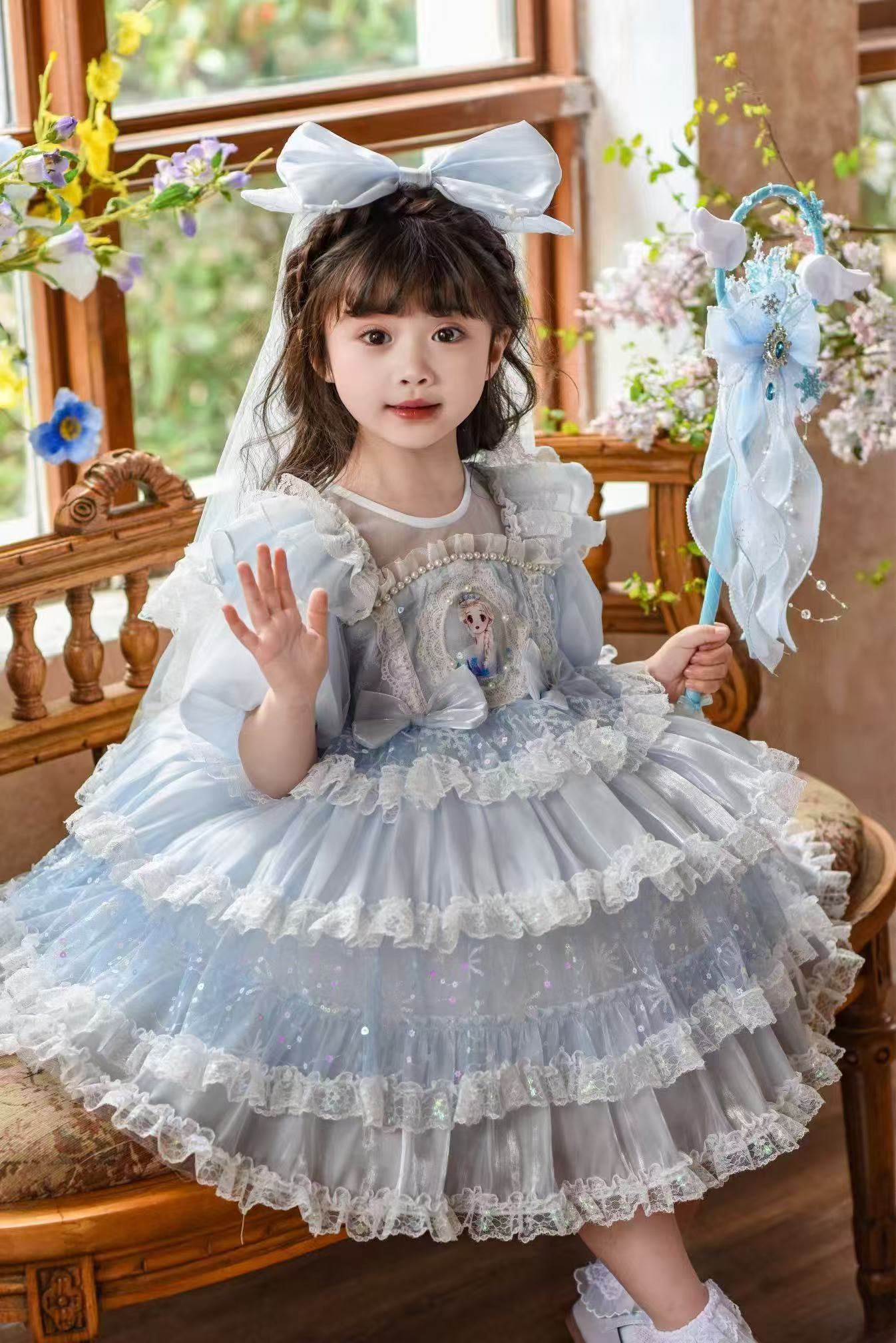 (断码清）女公主裙夏季短袖卡通生日连衣裙女孩宝宝蓬蓬裙女童儿童