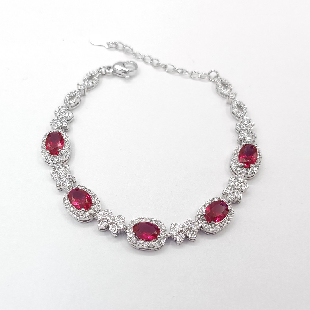 铜合金合成锆石手链 WFM-52143 手链欧美优雅简约气质时尚