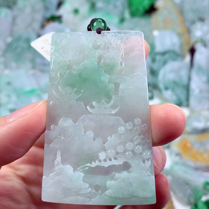 翡翠未镶嵌吊坠(不含链)