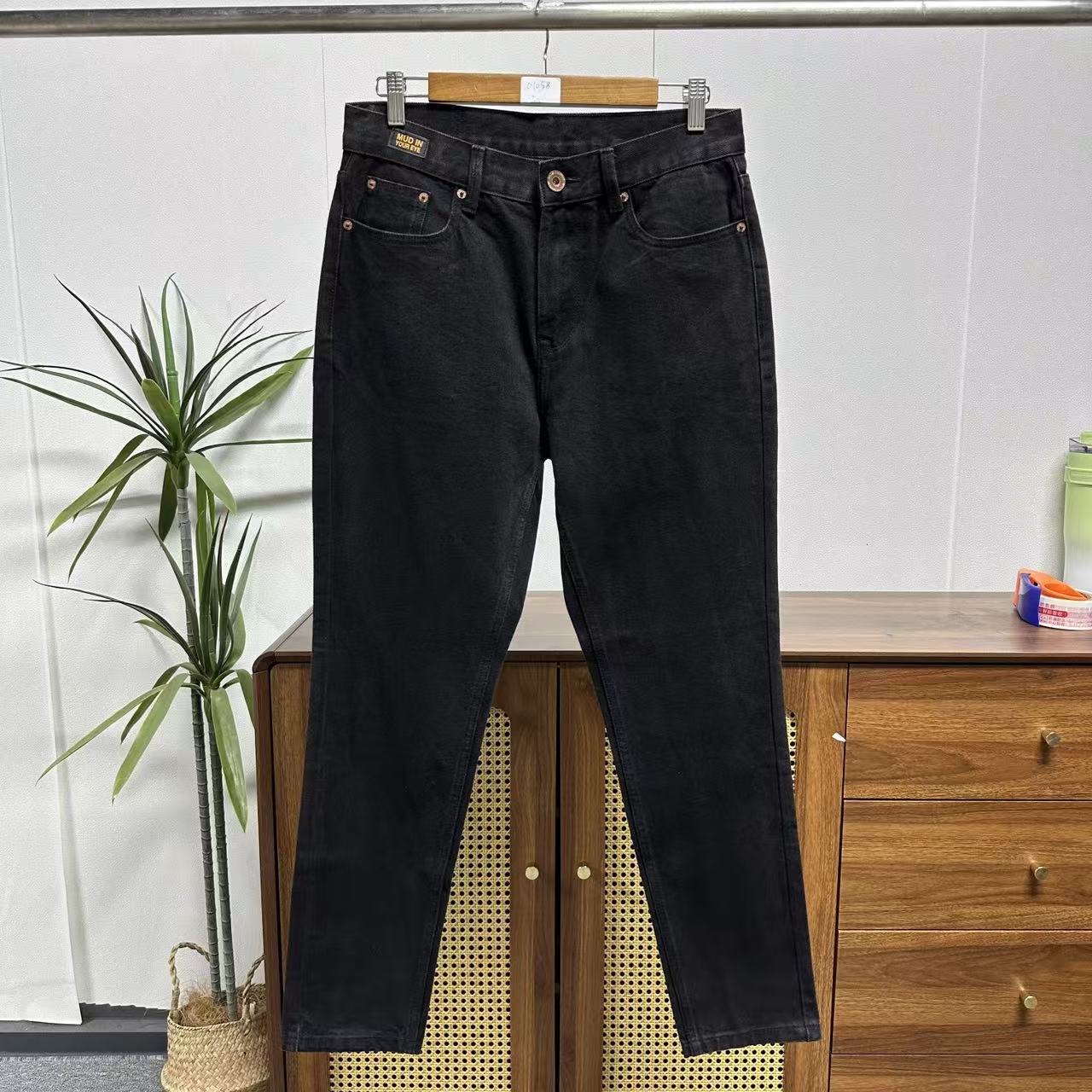 （马）01058-G8-16经典黑色修身弹力牛仔裤四季通用个性潮流长裤