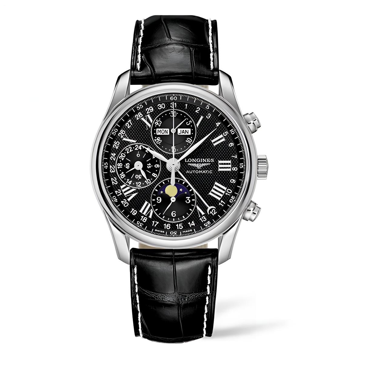 99新 Longines/浪琴 制表传统八针月相黑盘/40表径公价25000/单表