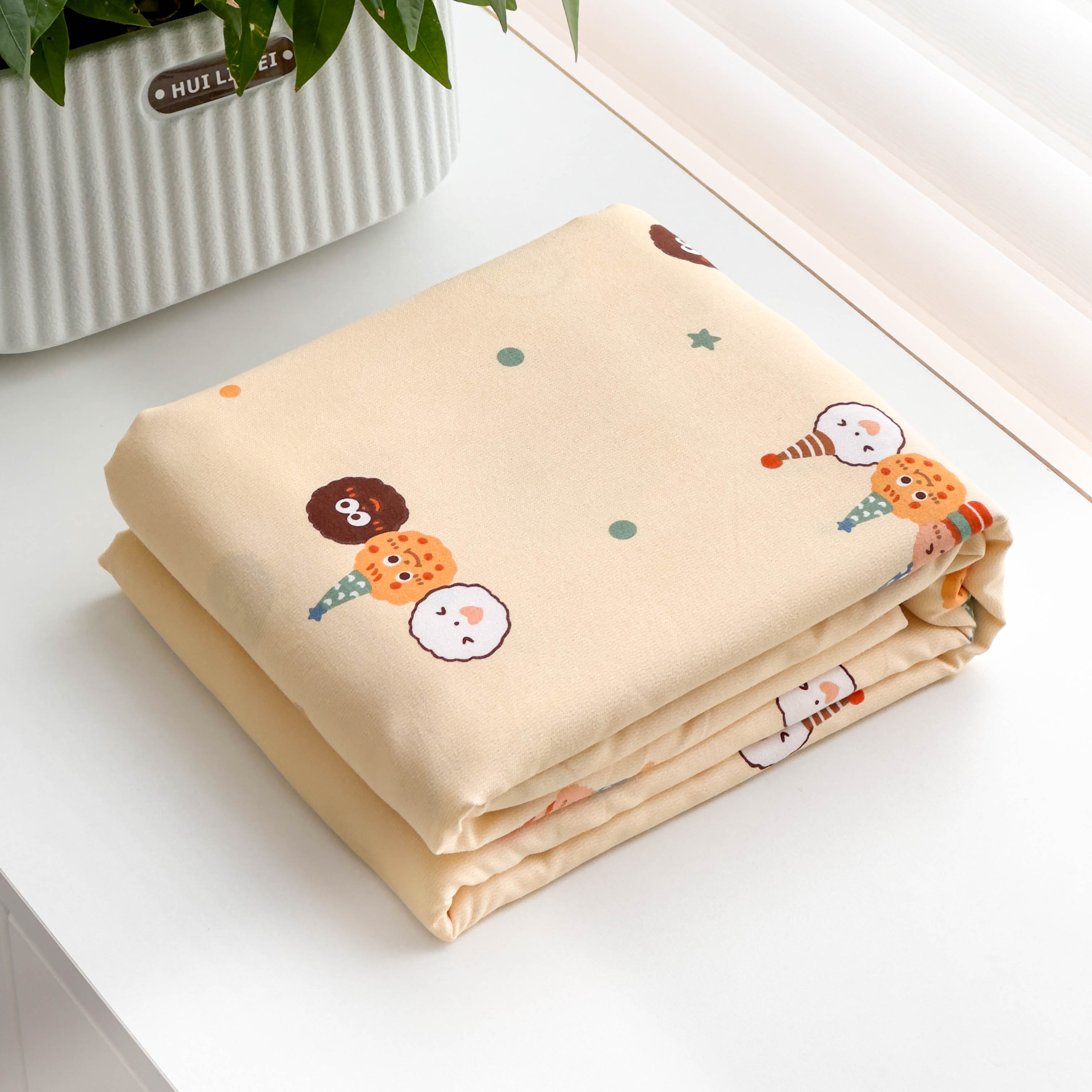 【京かわ会社】双层纱磨毛床单200*230cm 笑脸