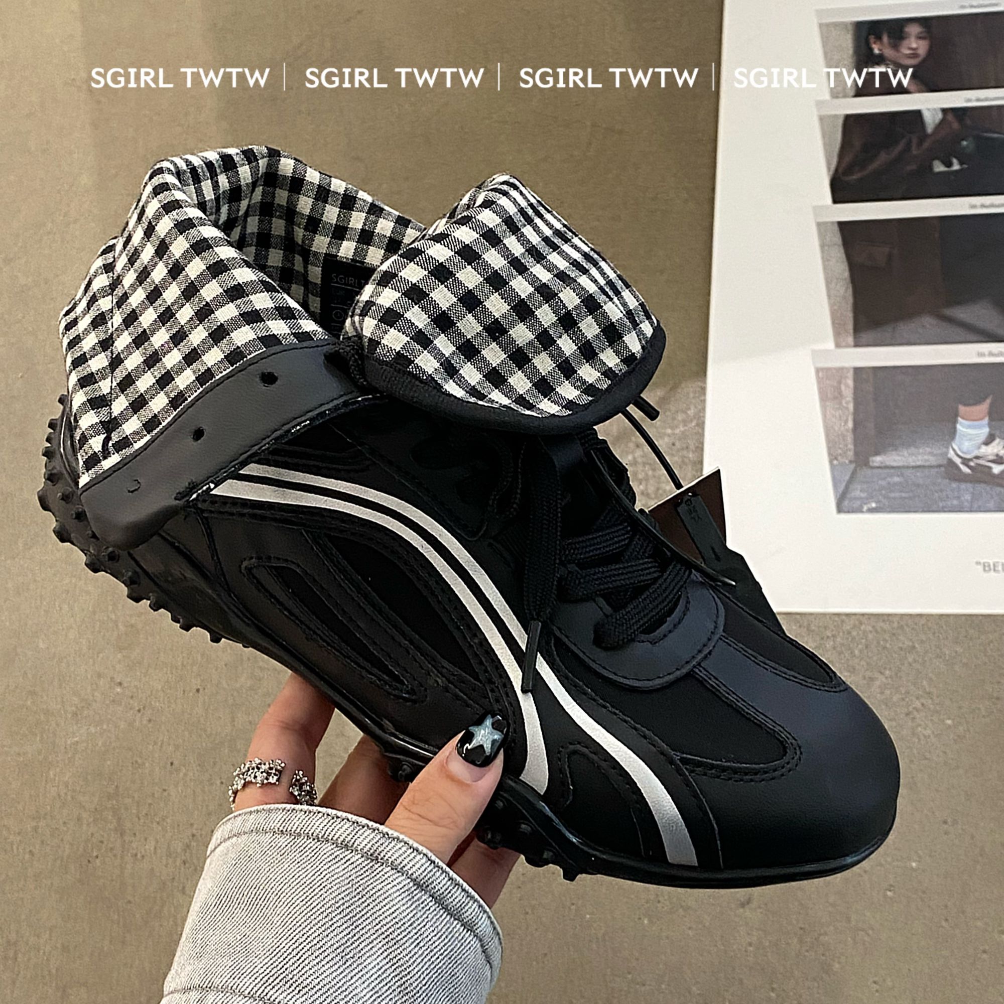 A682-2 SGIRL TWTW透气拳击鞋高帮德训鞋百搭两穿休闲马丁靴短靴